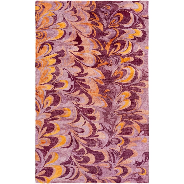 Hand Tufted Wanda Floral Banana Silk Rug (8 x 11)   17547201