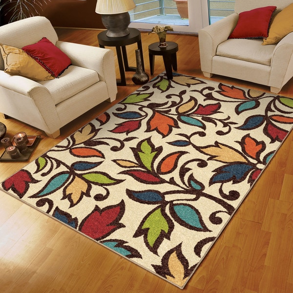 Aria Collection DiCarna Cream Olefin Area Rug (52 x 76)