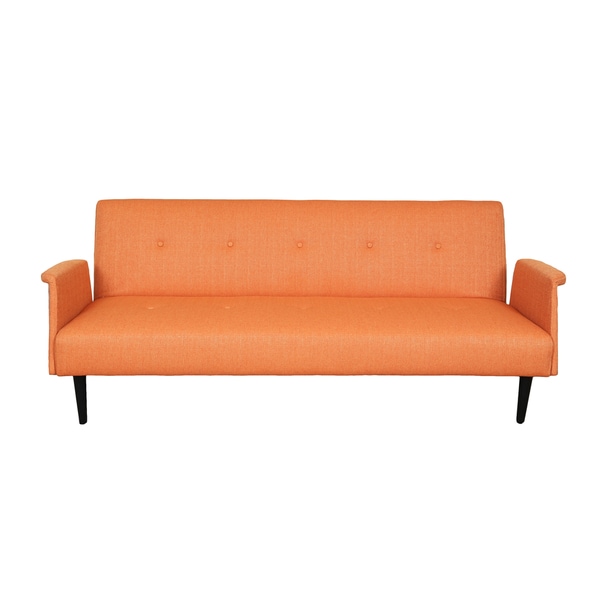 Sitswell Naomi Orange Futon Sofa Sleeper Bed