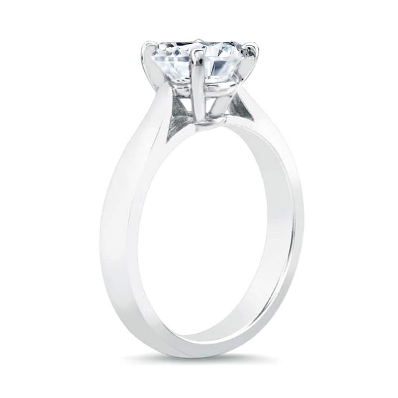 Auriya 14k Gold 3ct TDW Clarity-Enhanced Round Diamond Solitaire Ring (G-H, I1-I2)