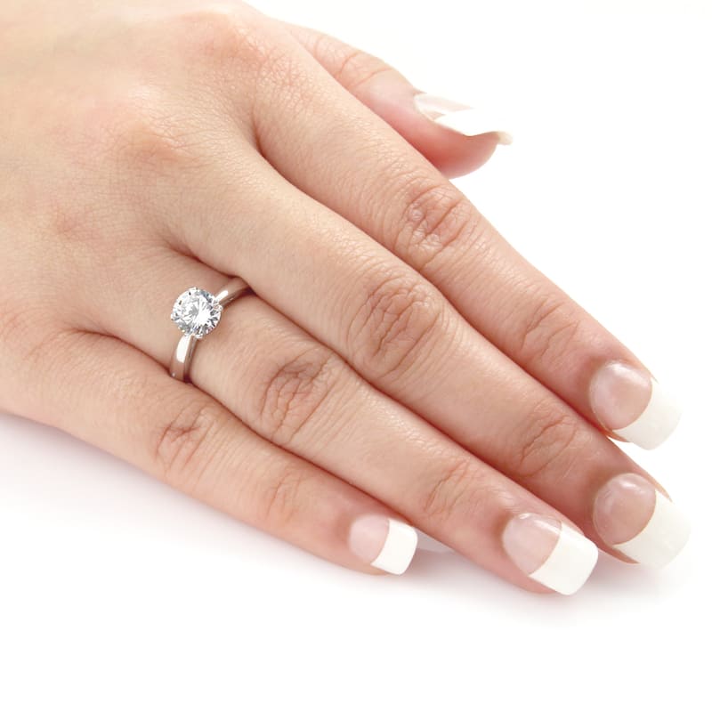 Auriya 14k Gold 2 1/2ctw Clarity-Enhanced Round Diamond Solitaire Ring (G-H, I1-I2)