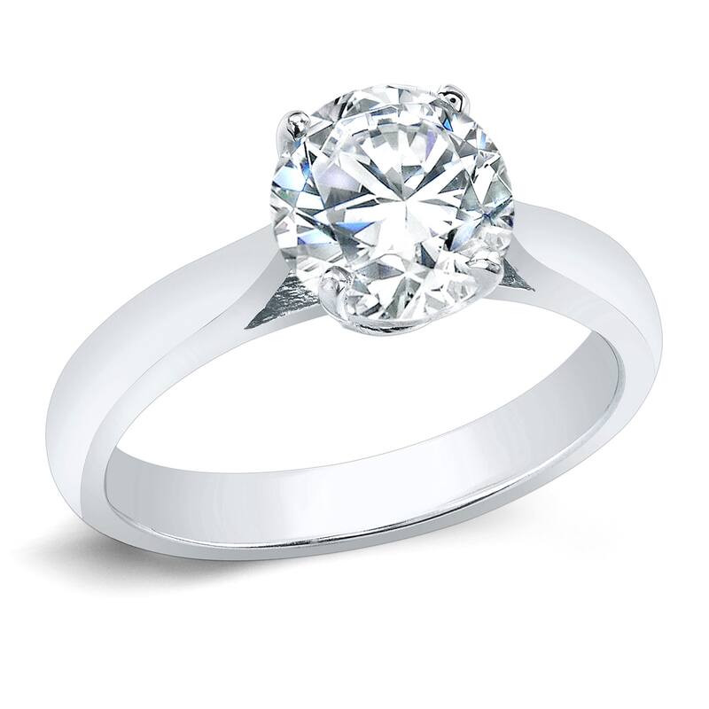 Auriya 14k Gold 2 1/2ctw Clarity-Enhanced Round Diamond Solitaire Ring (G-H, I1-I2)