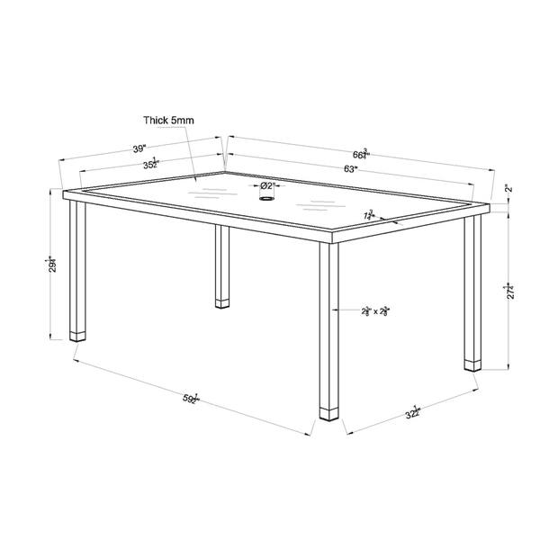 Shop Furniture Of America Sel Contemporary Espresso 66 Inch Patio