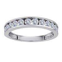 Sterling Silver 1 4ct Tdw Diamond Wedding Band White H I Sterling Silver 1 2ct Tdw Channel Set Diamond Wedding Band White H I