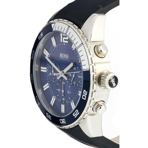 1512803 Black Leather Quartz Watch 