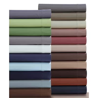 750TC Cotton Extra Deep Pocket Sheet Set with Oversized Flat Sheet