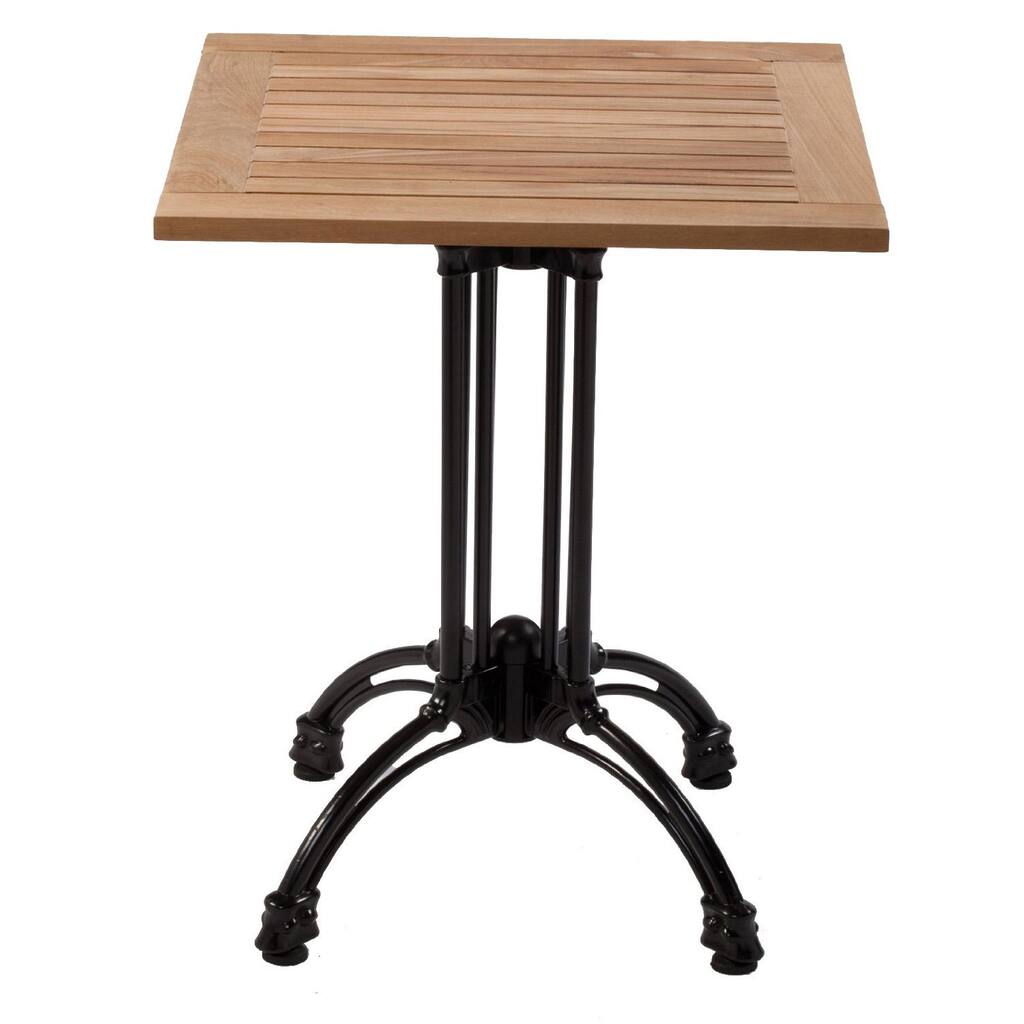 KFI 32in Square Pedestal Table Teak Table Top Table Base