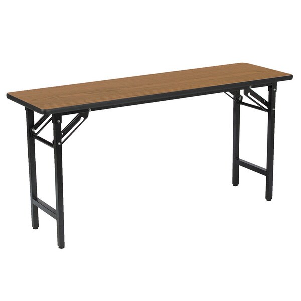 18-inch x 72-inch Medium Oak Folding Utility/ Training Table - 17551576 ...