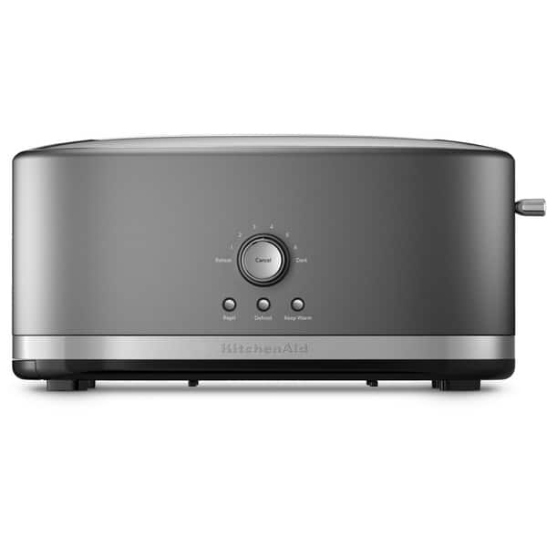 KitchenAid 4-Slice Wide-Slot Toaster Silver Kmt423cu - Best Buy