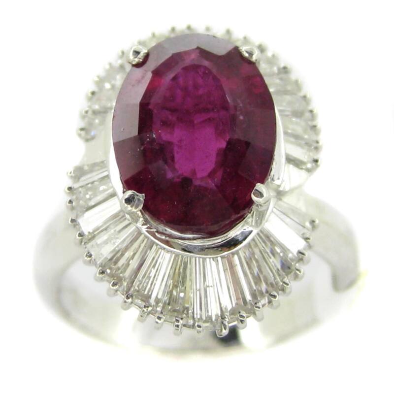 Kabella Luxe Platinum Pink Tourmaline 2 1/0ct TDW Diamond Cocktail Ring (G-H, SI2)