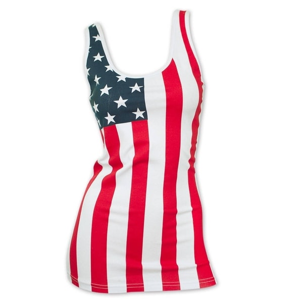 Shop Women's Patriotic American Flag Tank Top - Free Shipping On Orders ...