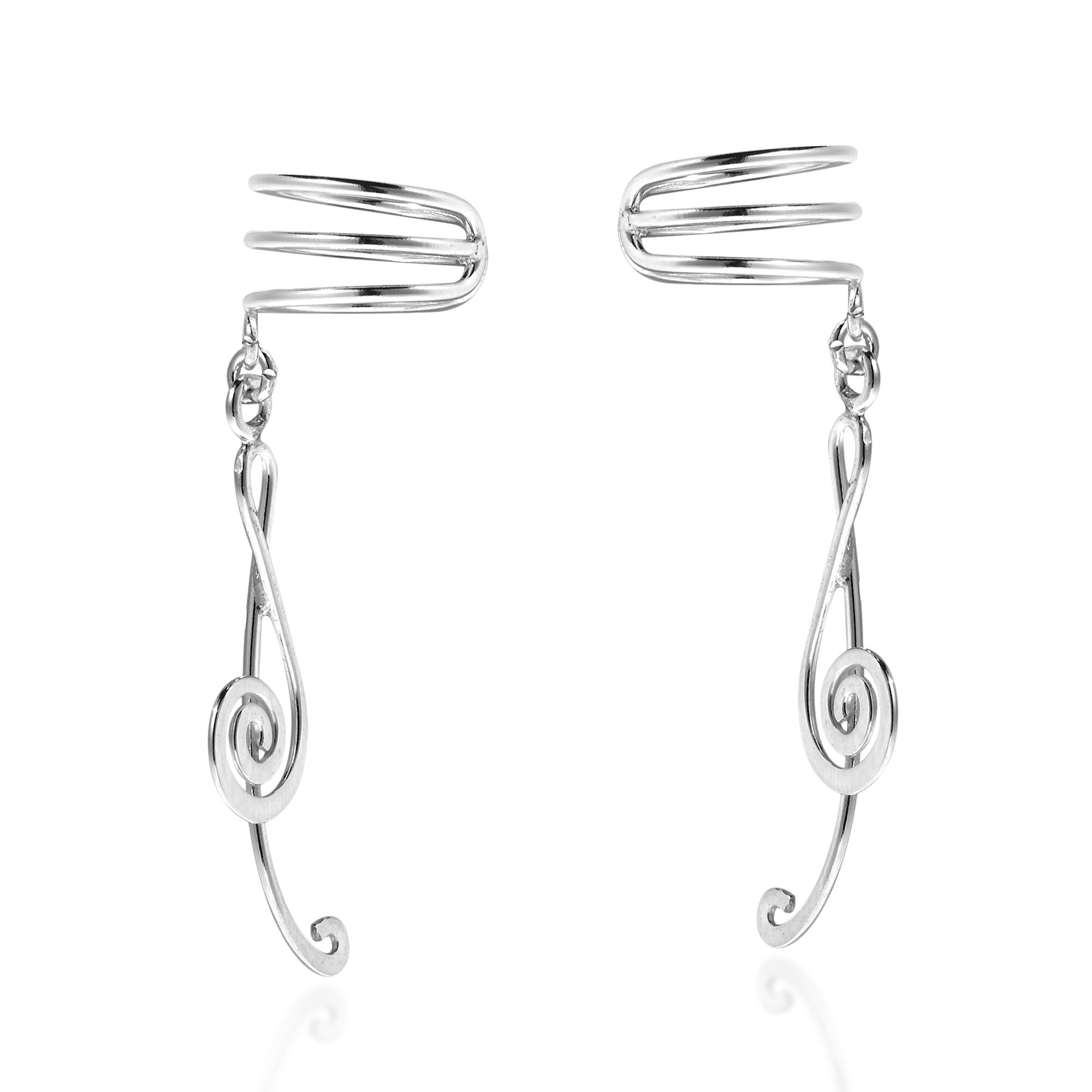 Handmade My Melody Treble Clef Music Note Sterling Silver Ear Treble Clef Music Note Sterling Silver