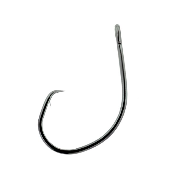 Eagle Claw Lazer Circle Light Wire Non-Offset Hook Platinum Black Size 7/0 (Per 5)