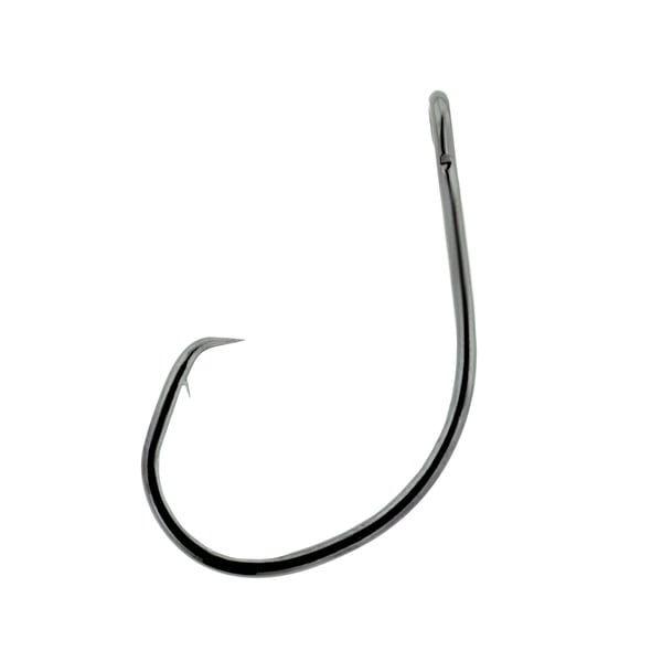 Eagle Claw Lazer Circle Light Wire Non-Offset Hook Platinum Black Size 9/0 (Per 5)
