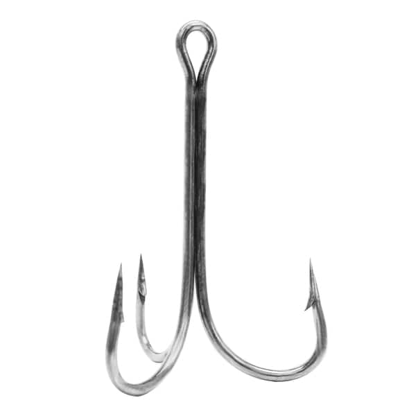 Eagle Claw Lazer 2x Treble Reg Shank Curved Point Hook Nickel Size 5/0 (Per 5)
