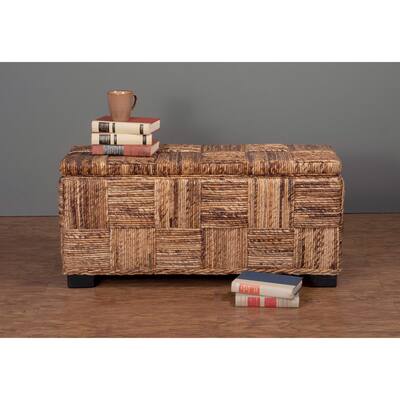 East at Main East at Main Geometric Abaca Storage Bench