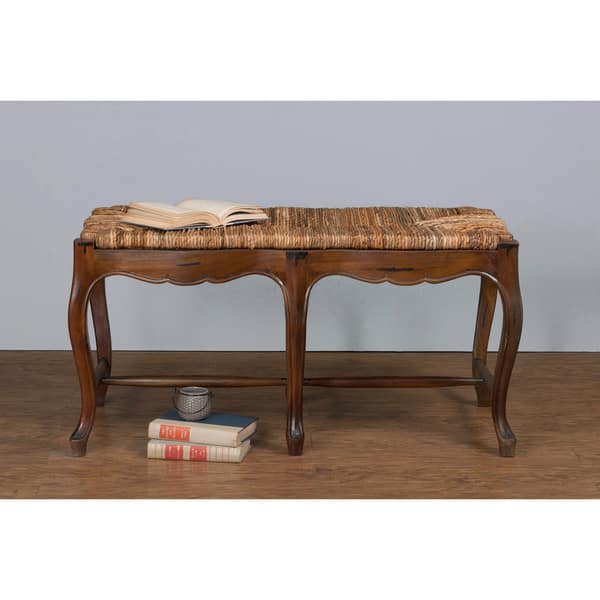 Tukwila Rustic Brown Textured Accent Bench by East at Main Bed Bath