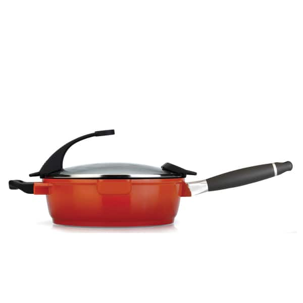 4.5 Qt. Nonstick Cast Iron Deep Skillet with Lid