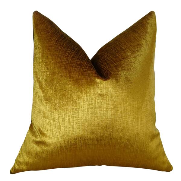 slide 2 of 2, Plutus Lumiere Bronze Handmade Throw Pillow Medium - 18 x 18