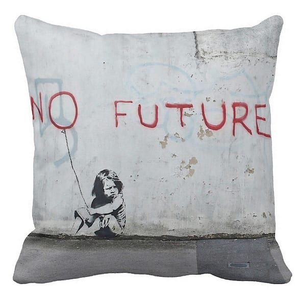No Future Southampton Banksy Art Throw Pillow On Sale Overstock 10462343