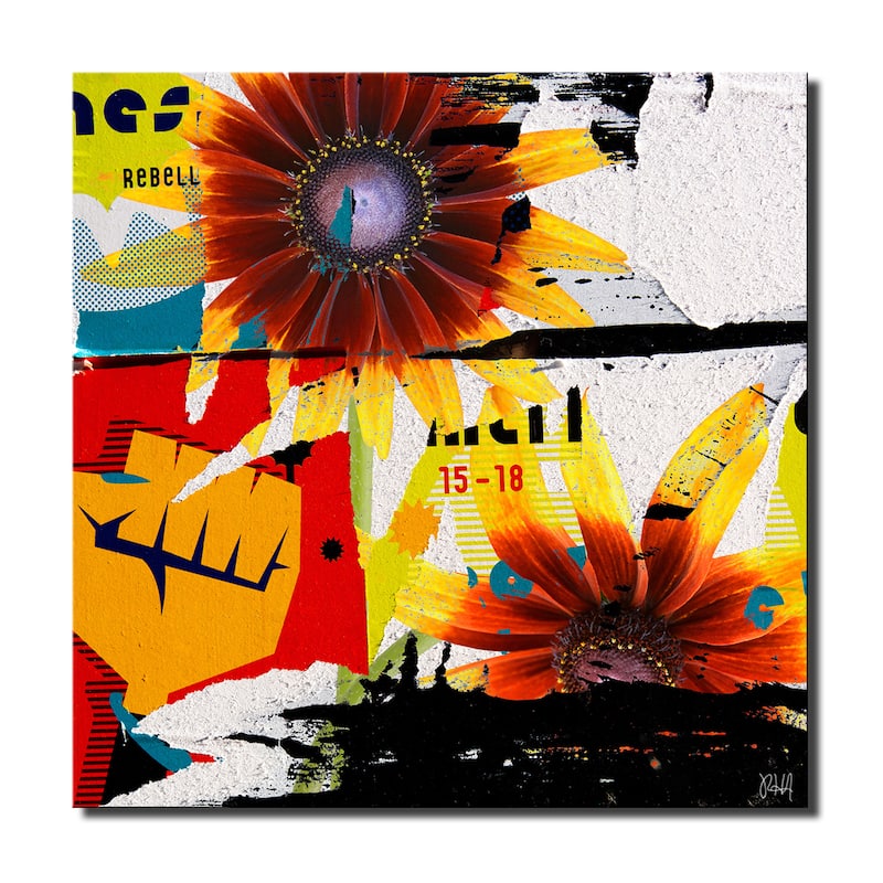 Ready2HangArt 'Painted Petals LXVI' Floral Canvas Wall Art