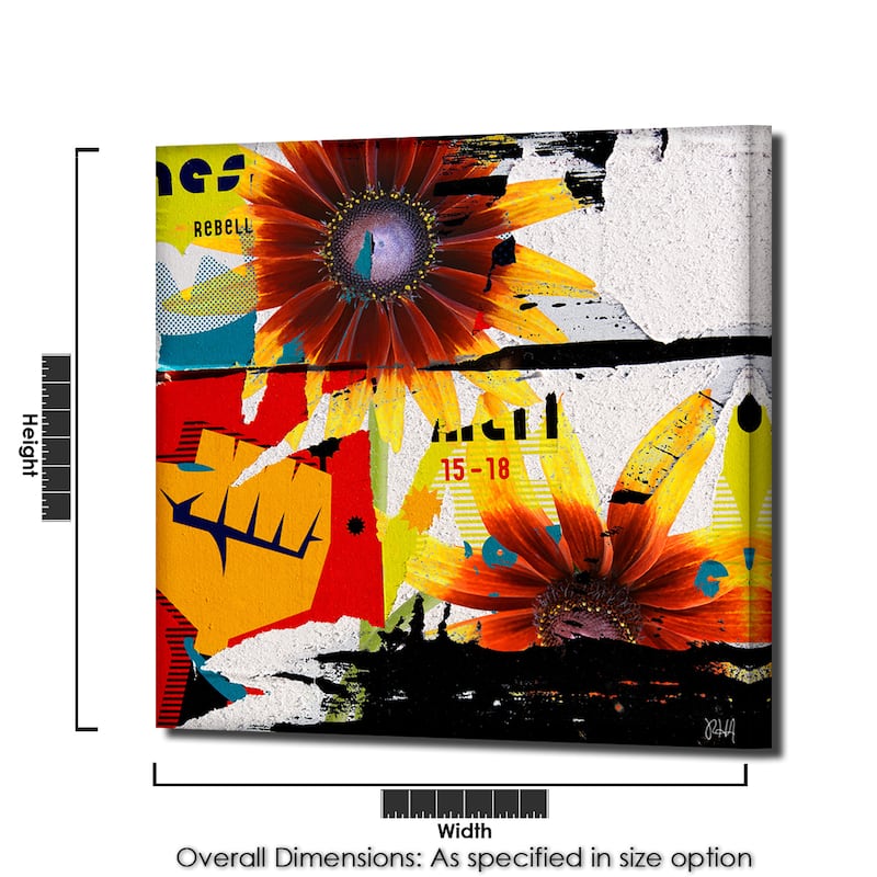 Ready2HangArt 'Painted Petals LXVI' Floral Canvas Wall Art