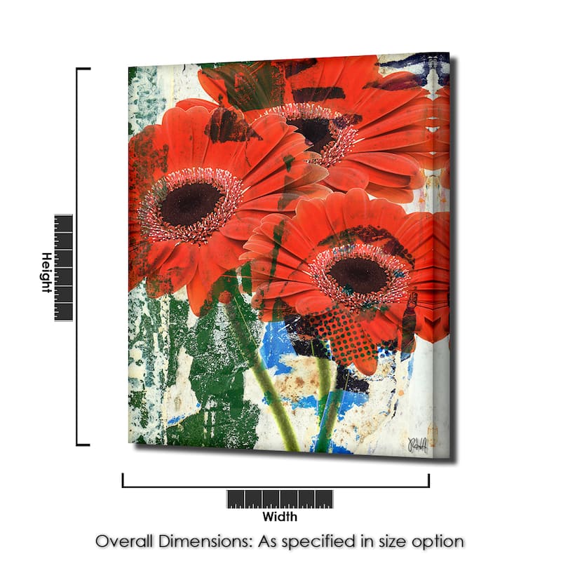 Ready2HangArt 'Painted Petals LXVII' Floral Canvas Wall Art