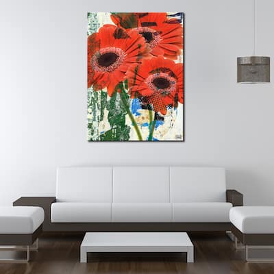 Ready2HangArt 'Painted Petals LXVII' Floral Canvas Wall Art