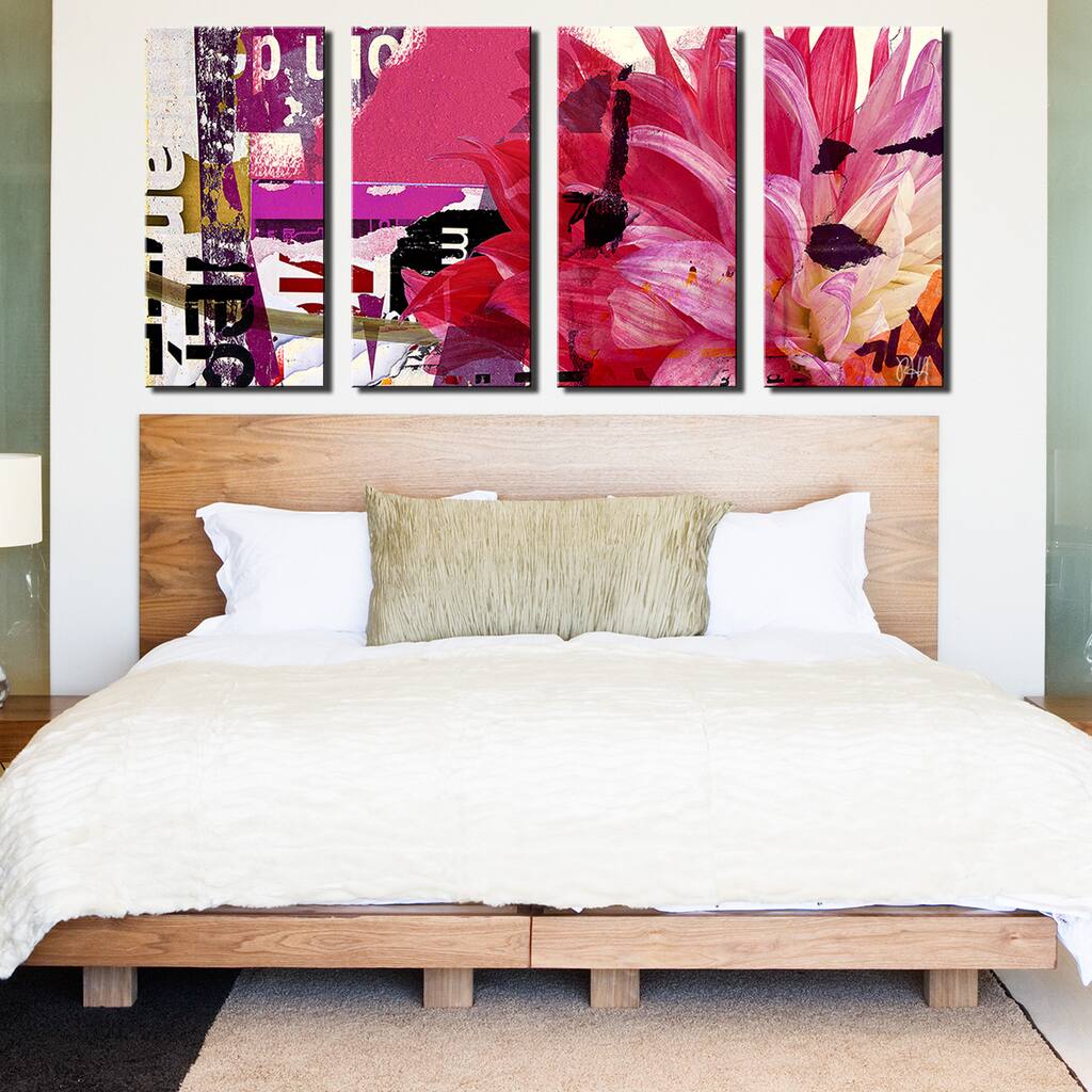 Ready2HangArt 'Painted Petals LXXI' 4-piece Canvas Wall Art Set