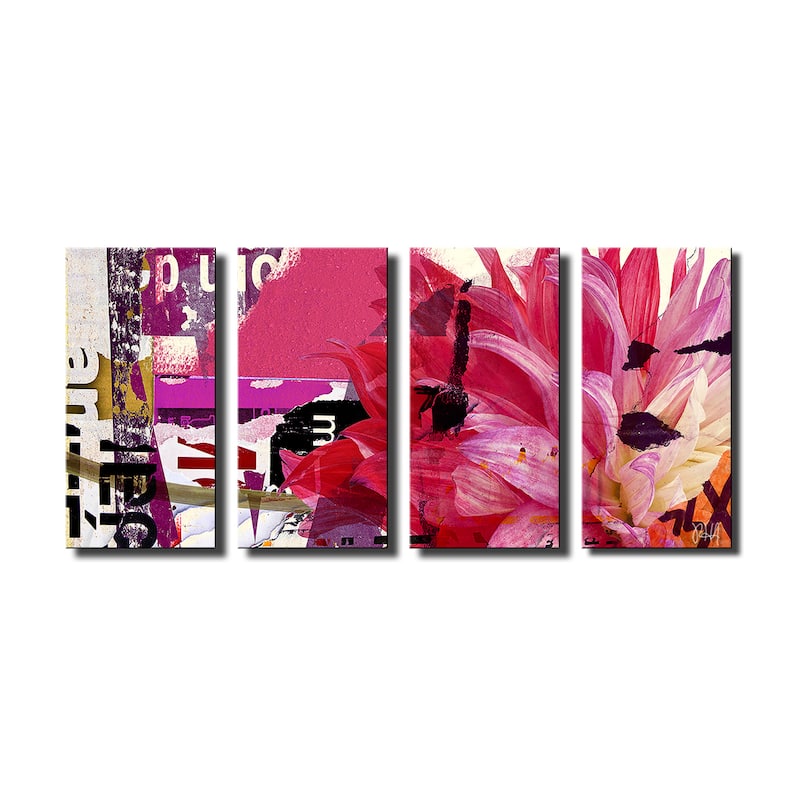 Ready2HangArt 'Painted Petals LXXI' 4-piece Canvas Wall Art Set