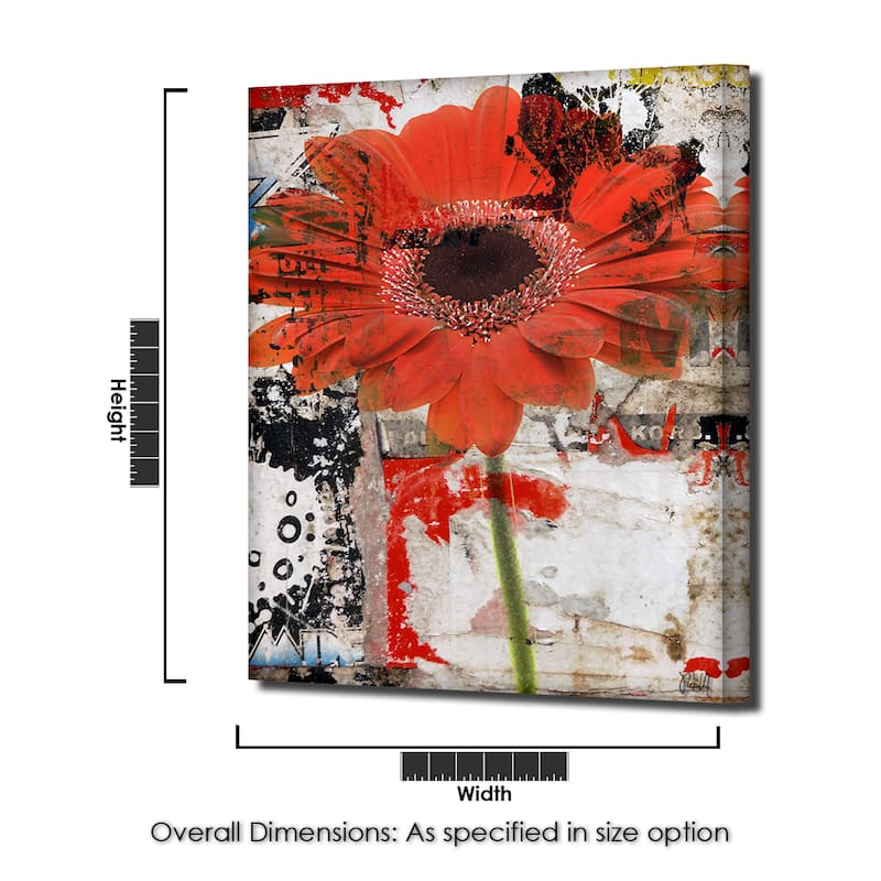 Ready2HangArt 'Painted Petals LXX' Floral Canvas Wall Art