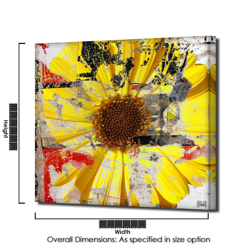 Ready2HangArt 'Painted Petals LXXIX' Floral Canvas Wall Art