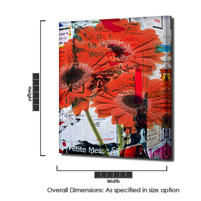 Ready2HangArt 'Painted Petals LXXXI' Floral Canvas Wall Art
