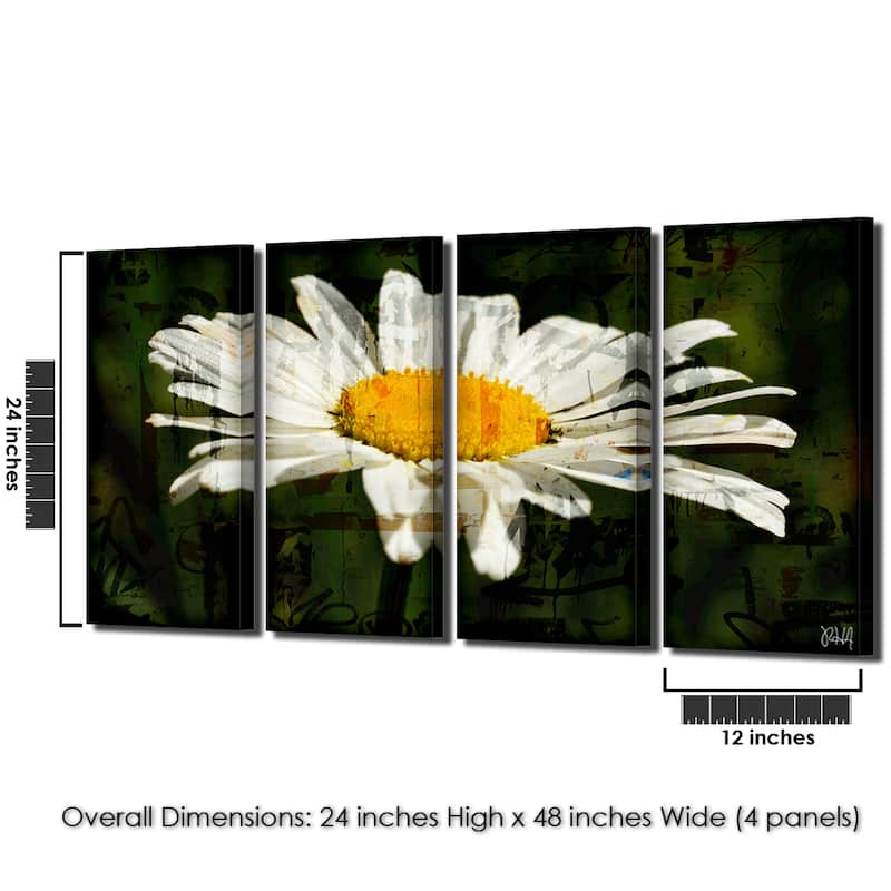 Ready2HangArt 'Painted Petals XCIX' 4-piece Canvas Wall Art Set