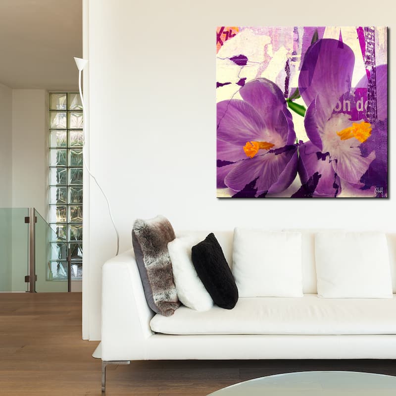 Ready2HangArt 'Painted Petals C' Floral Canvas Wall Art