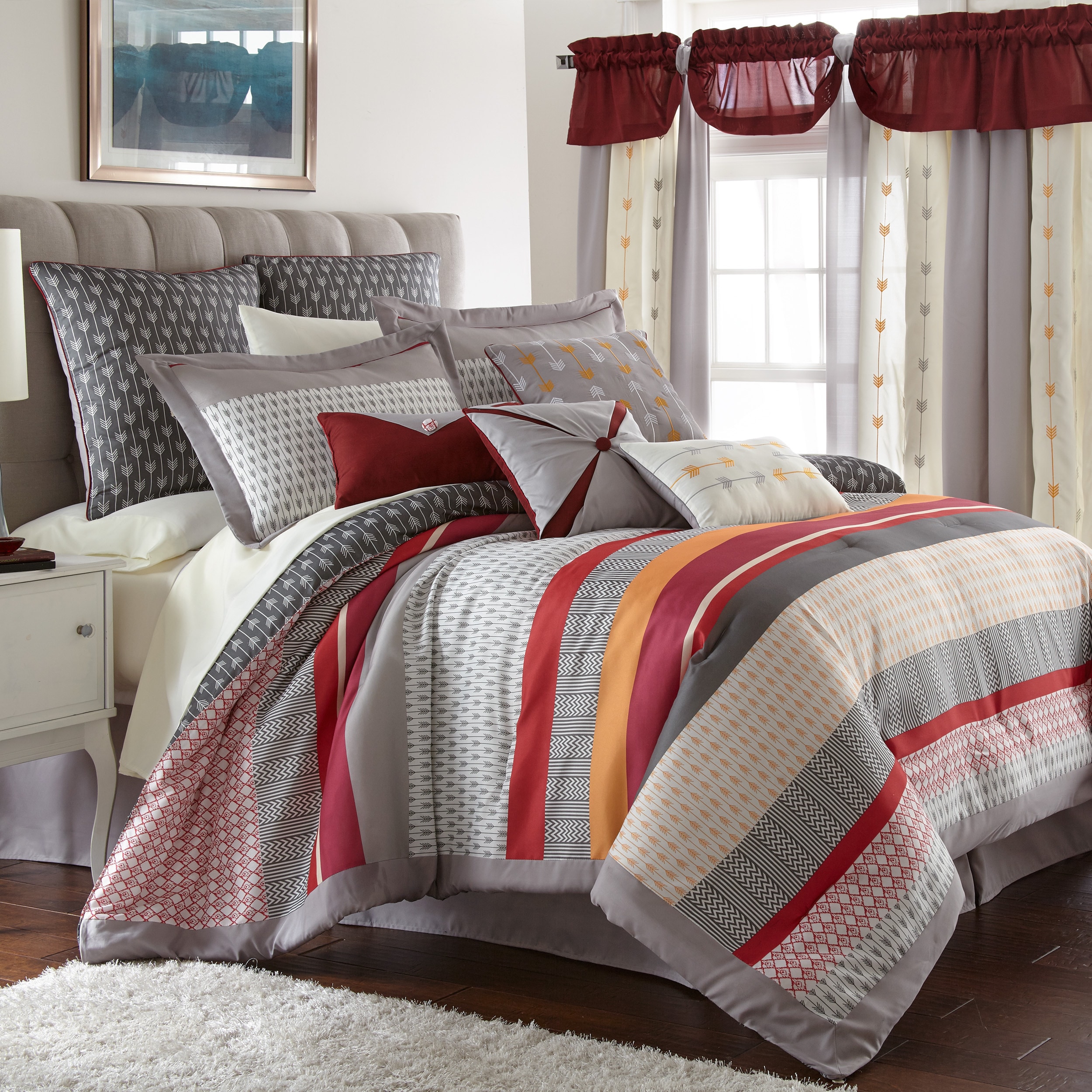 Shop Amraupur Overseas Tangiers 24 Piece Bedding And Curtain Set
