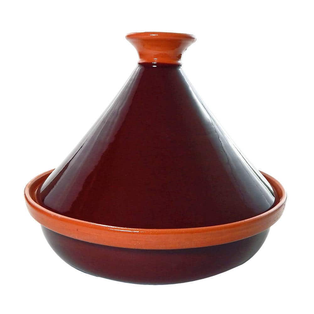 Handmade Le Souk Ceramique Brown Cookable Tagine (Tunisia)