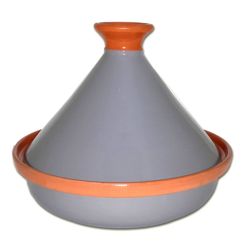 Handmade Le Souk Ceramique Grey Cookable Tagine Pot (Tunisia)