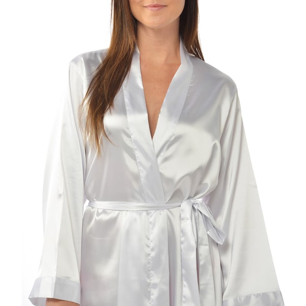 plus size satin robe