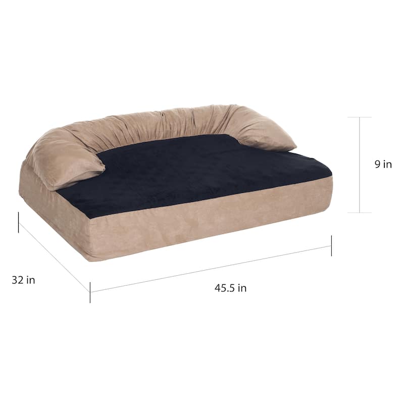 PAW Orthopedic Memory & Orthopedic 5" Foam Pet Bed with Bolster