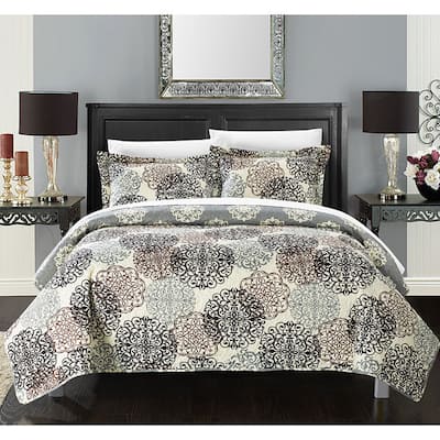 The Curated Nomad Moondance 3-piece Printed Reversible Quilt Set
