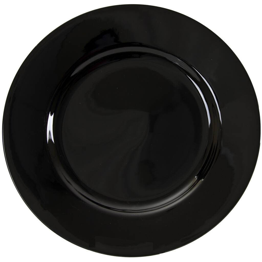 10 Strawberry Street Black Rim 12.25-inch Charger Plate (Set of 6)