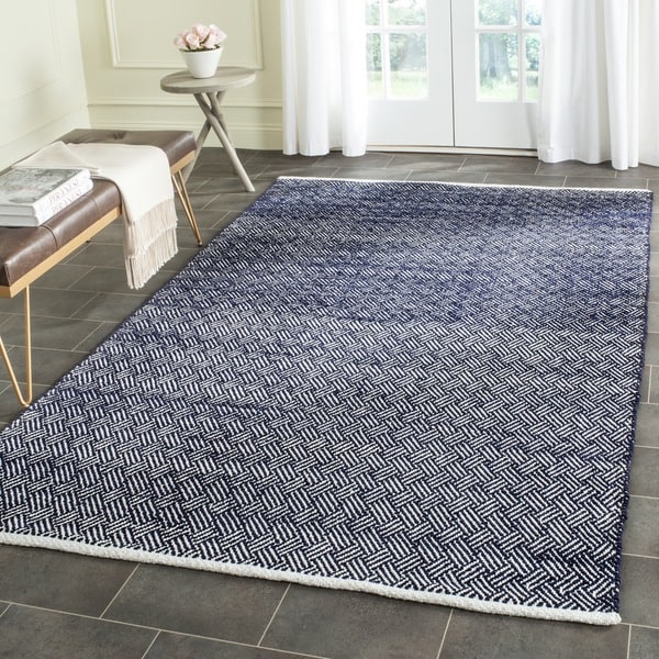 Safavieh Hand-Tufted Boston Navy Cotton Rug - 6' Square