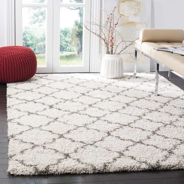 Safavieh Hudson Quatrefoil Shag Ivory/ Grey Large Area Rug - 11' x 15'