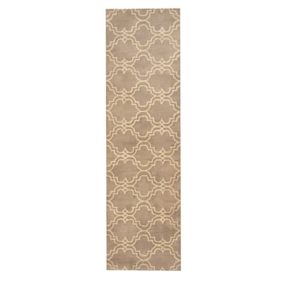 Handmade Tibetan Wool Runner (India) - 2'6 x 9'