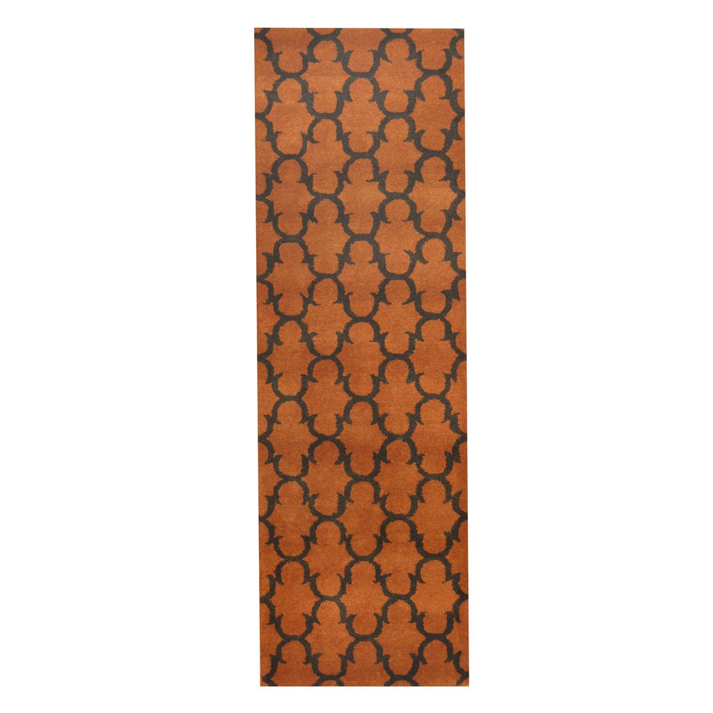 Handmade Tibetan Wool Runner (India) - 2'6 x 8'