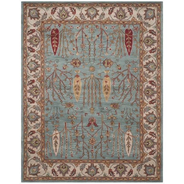 Safavieh Handmade Heritage Timeless Traditional Blue/ Ivory Wool Rug (9' x 12')