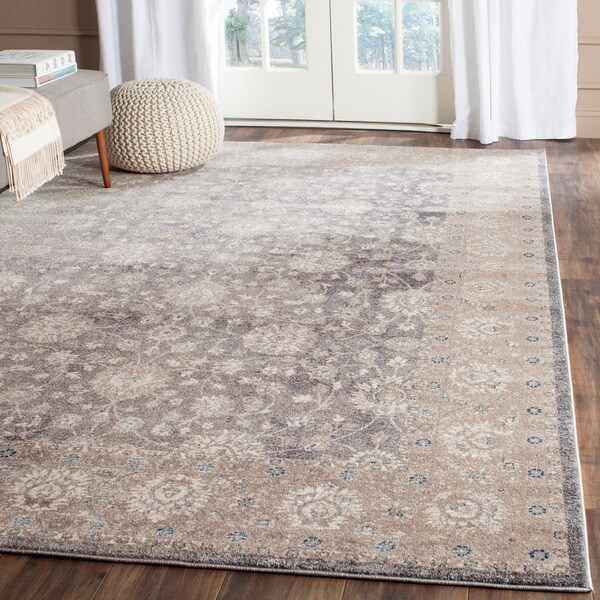 Safavieh Sofia Vintage Oriental Light Grey / Beige Distressed Rug - 9' x 12'