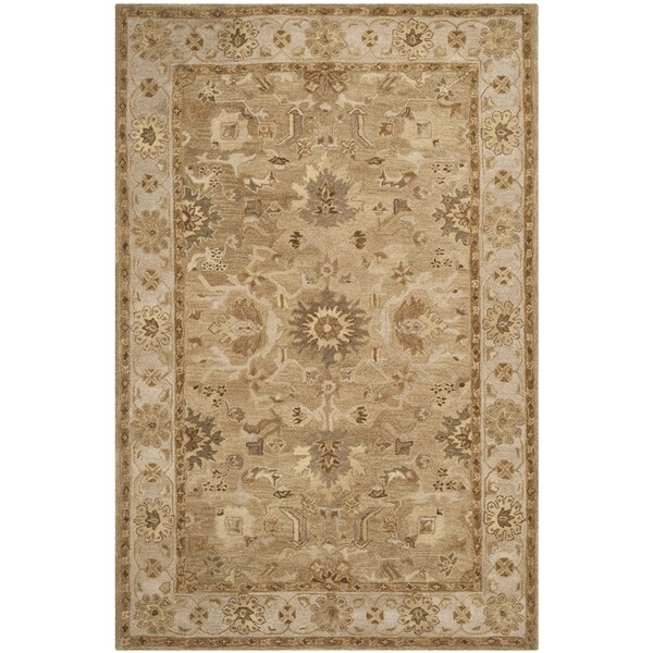 Safavieh Handmade Anatolia Oriental Tan/ Ivory Hand-spun Wool Rug - 9' x 12'