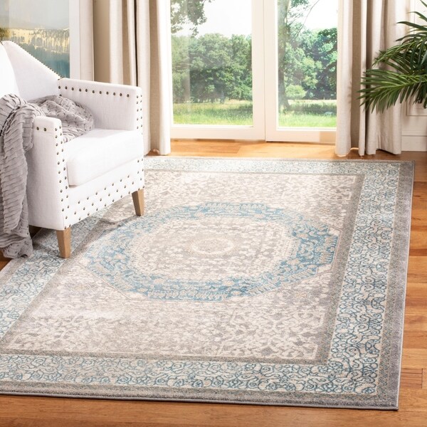 Safavieh Sofia Vintage Medallion Light Grey/ Blue Rug - 9' x 12'